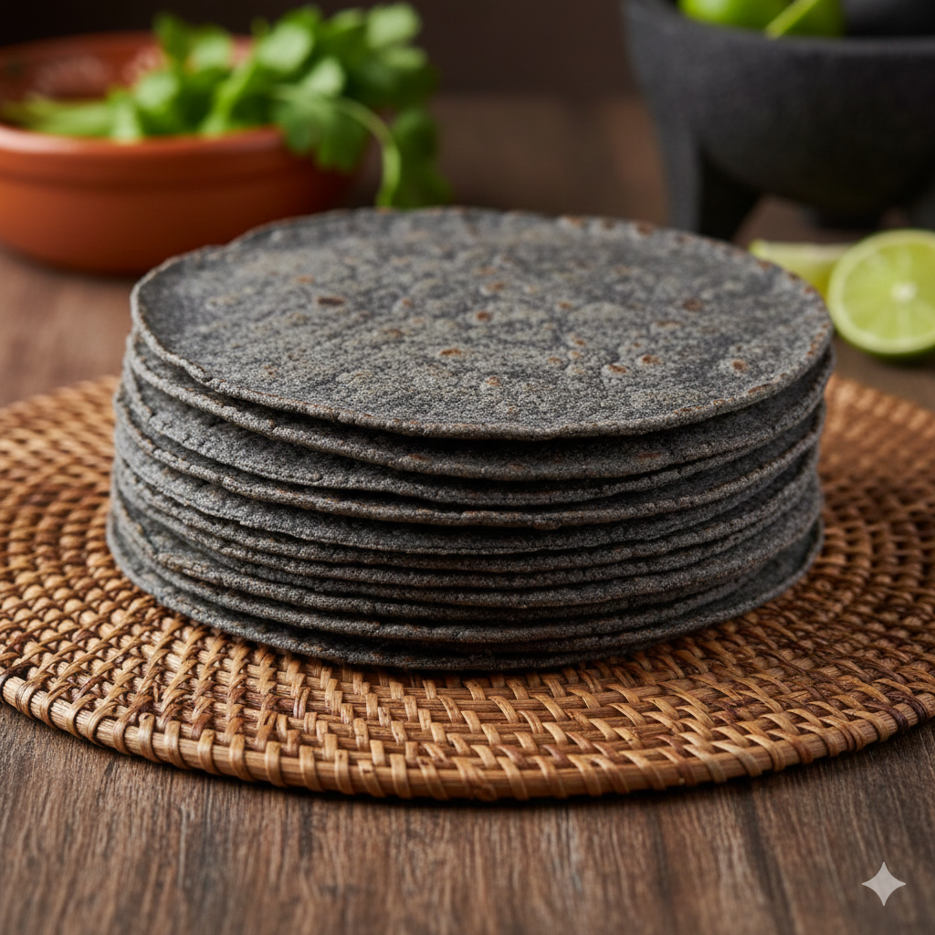 Charcoal Corn Tortilla